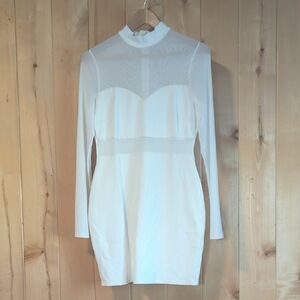 Chic White Body Con Dress